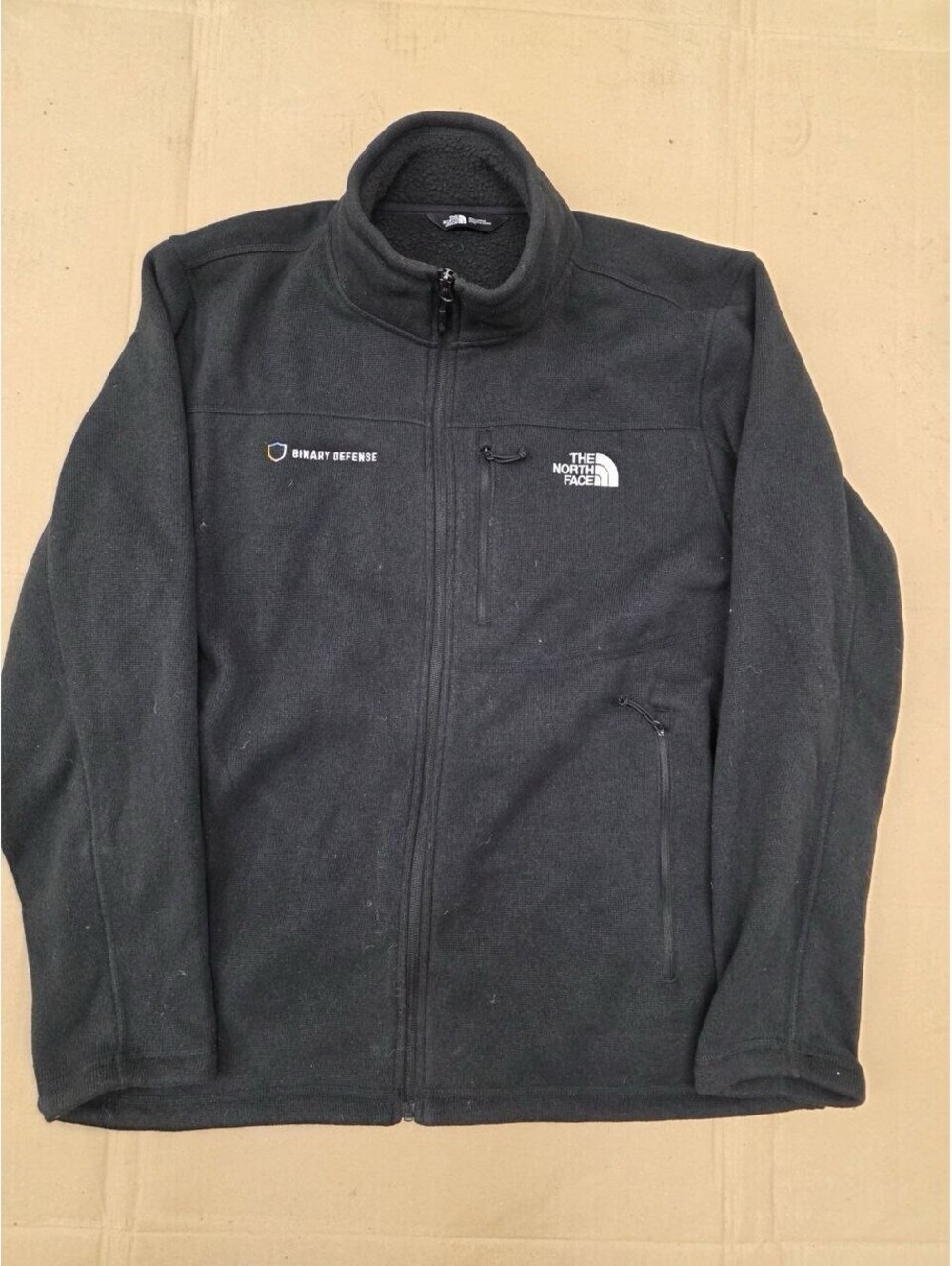 The North Face Men's Sweater Fleece Jacket Full Zip XL Black Heather Knit